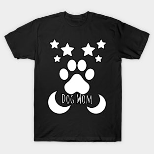 Astrology Dog Mom Stars Moons Paws Pet Lover T-Shirt